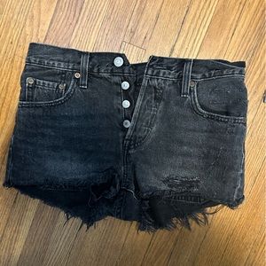 Levi’s Off Black Denim Shorts!